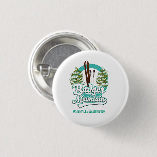 Badger Mountain Waterville Washington Ski logo Ronde Button 3,2 Cm