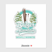 Badger Mountain Waterville Washington Ski logo Sticker (Vel)