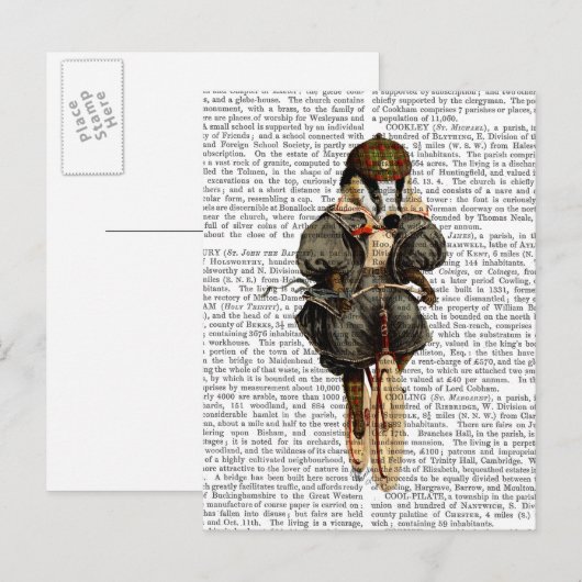 Badger op  fiets briefkaart (Voorkant / Achterkant)