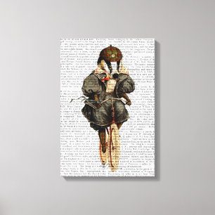 Badger op  fiets canvas afdruk