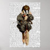 Badger op  fiets poster (Voorkant)