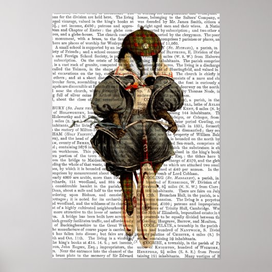 Badger op  fiets poster (Voorkant)