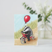 Badger op Play briefkaart (Staand voorkant)