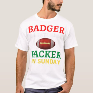 Badger op zaterdagverpakking op zondag Wis T-shirt