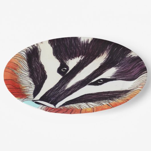 Badger Papieren Bordje (Gekanteld)