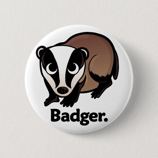 Badger. Ronde Button 5,7 Cm (Voorkant)