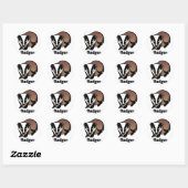 Badger. Ronde Sticker (Vel)