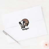 Badger. Ronde Sticker (Envelop)