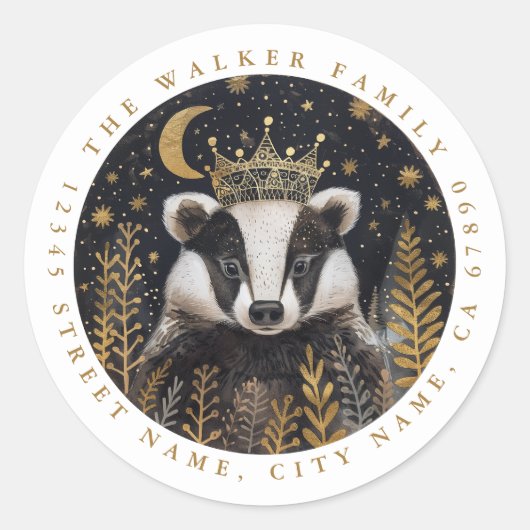 Badger Ronde Stickers (Voorkant)