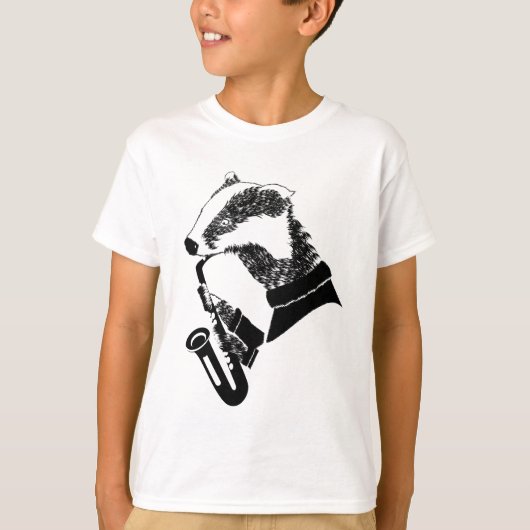 Badger Saxophone T-shirt (Voorkant)