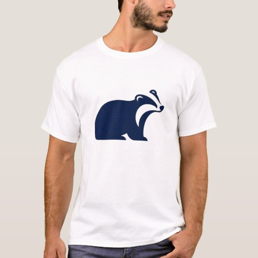 Badger Schattigee minimalistische silhouet Natuur T-shirt (Voorkant)