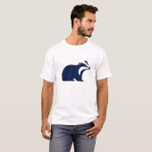 Badger Schattigee minimalistische silhouet Natuur T-shirt (Voorkant volledig)