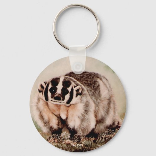 Badger, schilderij van DiDi Sleutelhanger (Voorkant)