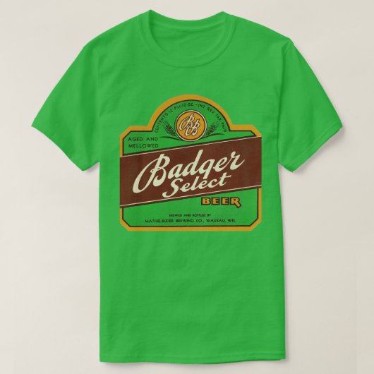 Badger Select Beer Retro Defunct Breweriana T-shirt (Design voorkant)