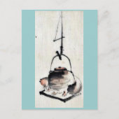 Badger tea kettle Ukiyoe Briefkaart (Voorkant)