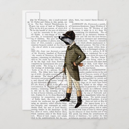 Badger the Rider Full Briefkaart (Voorkant / Achterkant)