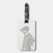 Badger The Rider Portrait Bagagelabel (Achterkant verticaal)