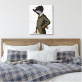 Badger The Rider Portrait Canvas Afdruk (Insitu (Slaapkamer))