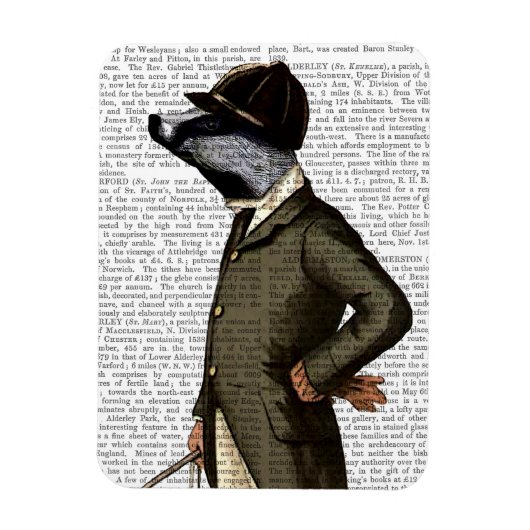 Badger The Rider Portrait Magneet (Verticaal)