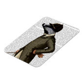 Badger The Rider Portrait Magneet (Linkerzijde)