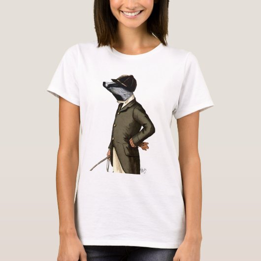 Badger The Rider Portrait T-shirt (Voorkant)
