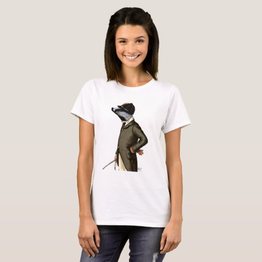 Badger The Rider Portrait T-shirt (Voorkant volledig)
