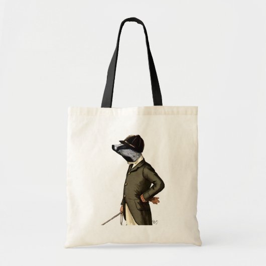 Badger The Rider Portrait Tote Bag (Voorkant)