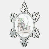 Badger Tin Sneeuwvlok Ornament (Rechts)