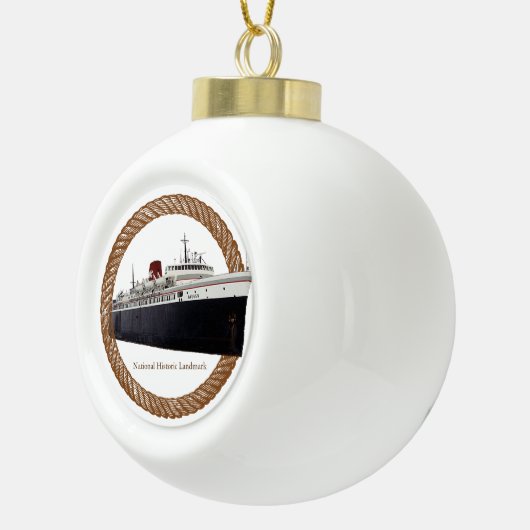 Badger touw National Historic Landmark Keramische Bal Ornament (Rechts)