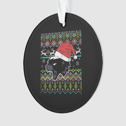 Badger Ugly Kerstmis Ornament (voorkant)