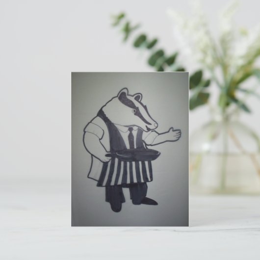 Badger uit Wind in de Wilgen Briefkaart (Staand voorkant)