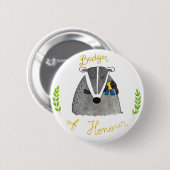 BADGER VAN HONOR-toets door Nicole Janes Ronde Button 5,7 Cm (Voorkant /achterkant)