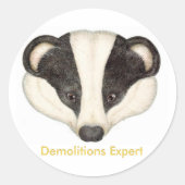 Badger Vernielingen Expert Ronde Sticker (Voorkant)