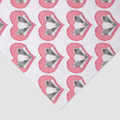 Badger Wild Animal Heart Pink Cute Love Funny Tissuepapier (Detail)