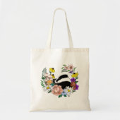 Badger Wilde Bloemen Paddenstoelen Groen Tote Bag (Voorkant)