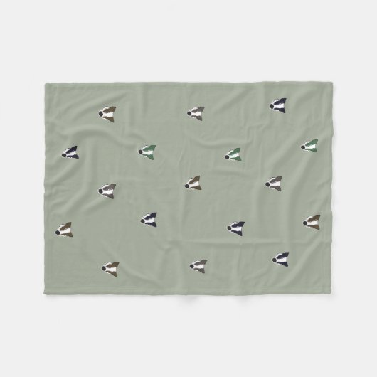 Badger Woodland Creature Fleece Deken (Voorkant (Horizontaal))