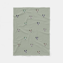 Badger Woodland Creature Fleece Deken