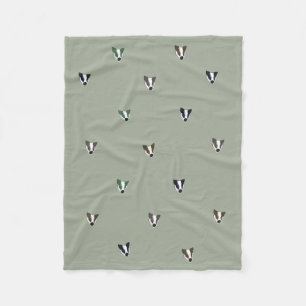 Badger Woodland Creature Fleece Deken