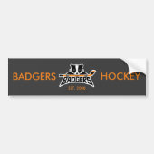 Badgers Hockey Logo Bumpersticker (Voorkant)