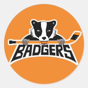 Badgers Hockey Logo Ronde Sticker