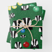 Badgers Holiday Wrapping Paper Sheets (In situ)