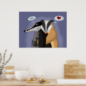 Badgers in Love Poster (Keuken)