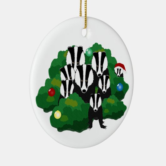 Badgers kerstversiering keramisch ornament (Rechts)