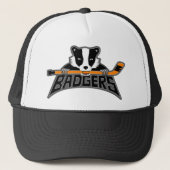 Badgers Logo - Donkere lijn Trucker Pet (Voorkant)