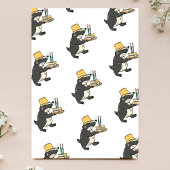 Badgers op de fiets met taart 2e verjaardagsfeest kaart