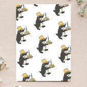 Badgers op de fiets met taart eerste verjaardagsfe kaart