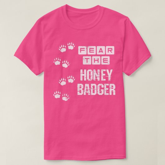 Badgers Retro vrezen de honingbadger T-shirt (Design voorkant)