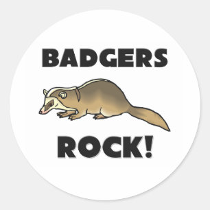 Badgers Rock Ronde Sticker