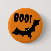 Badges - Boo! Vleermuis Halloween Ronde Button 5,7 Cm (Voorkant)