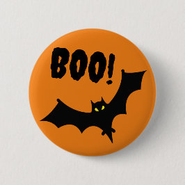 Badges - Boo! Vleermuis Halloween Ronde Button 5,7 Cm